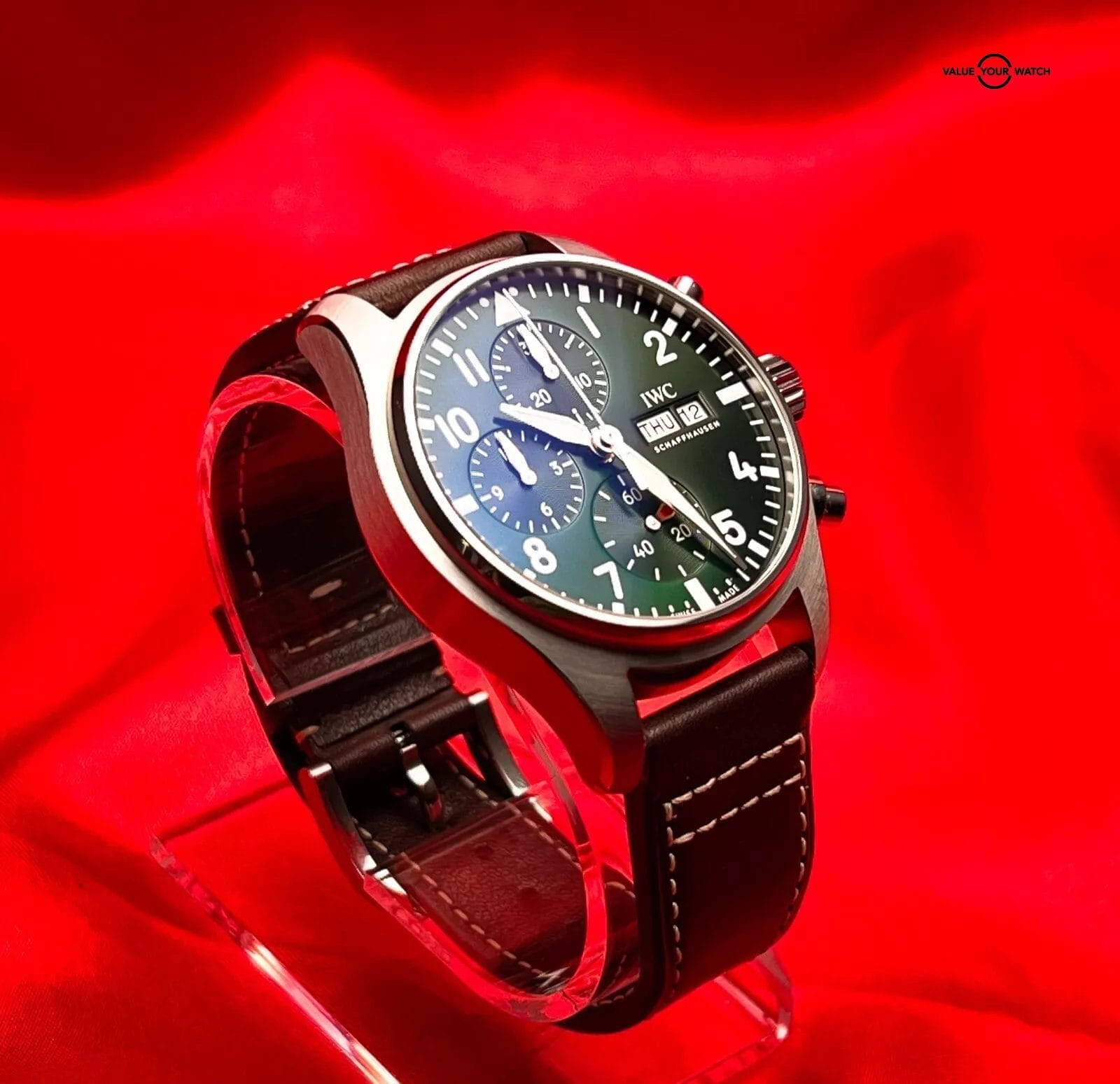 IWC Pilot's Watch Green Dial Chronograph Automatic Men's Watch - IW388103 - Image 11