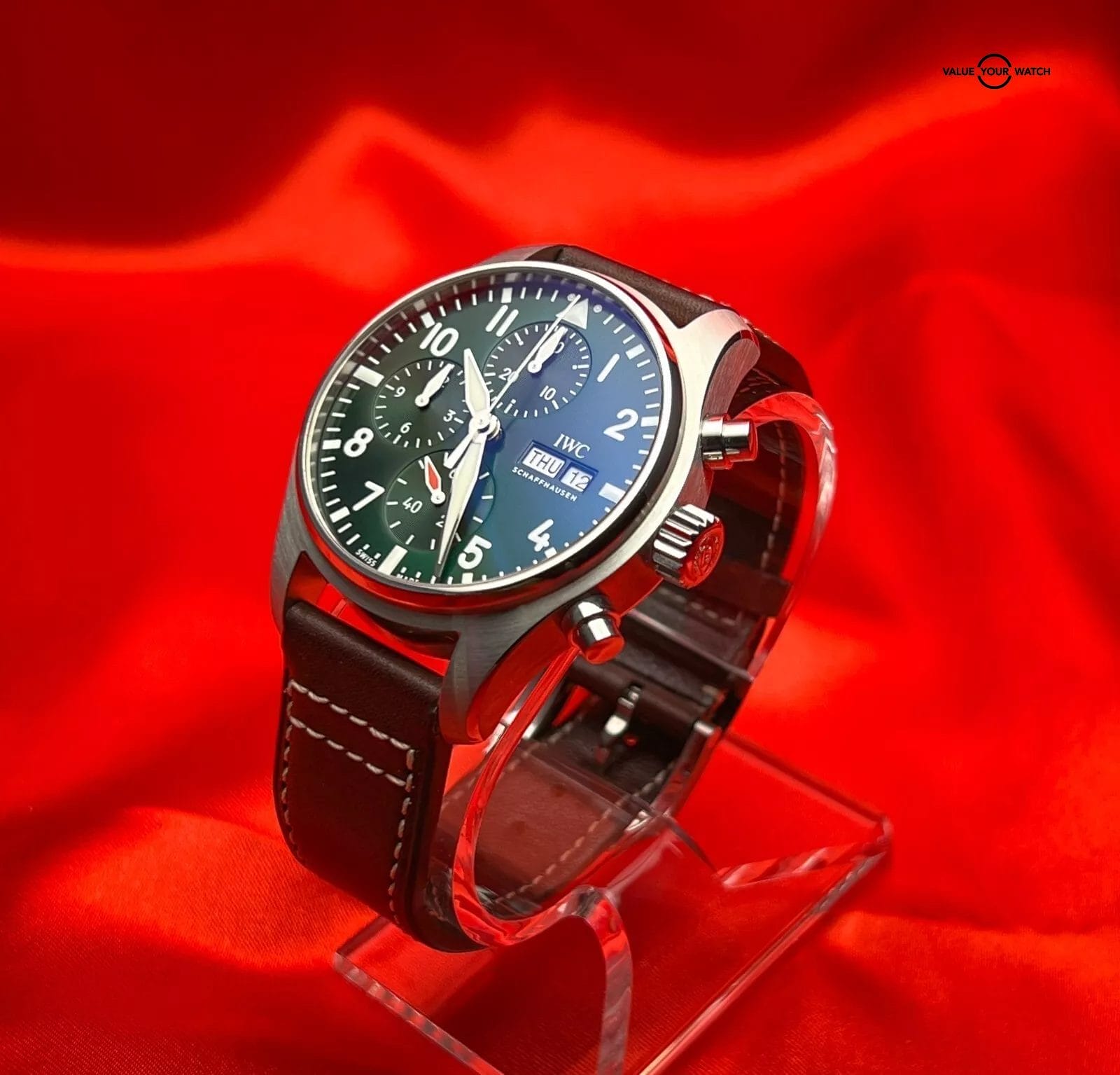 IWC Pilot's Watch Green Dial Chronograph Automatic Men's Watch - IW388103 - Image 12
