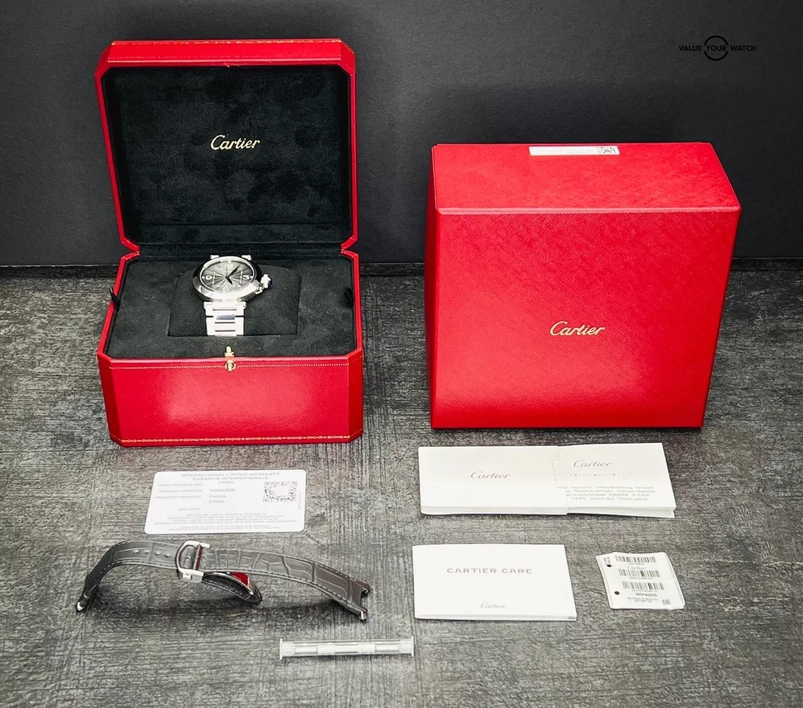 Cartier Pasha 41mm Anthracite Dial WAPA0026 Automatic Stainless Steel Watch Adrenaline Timepieces - Image 3