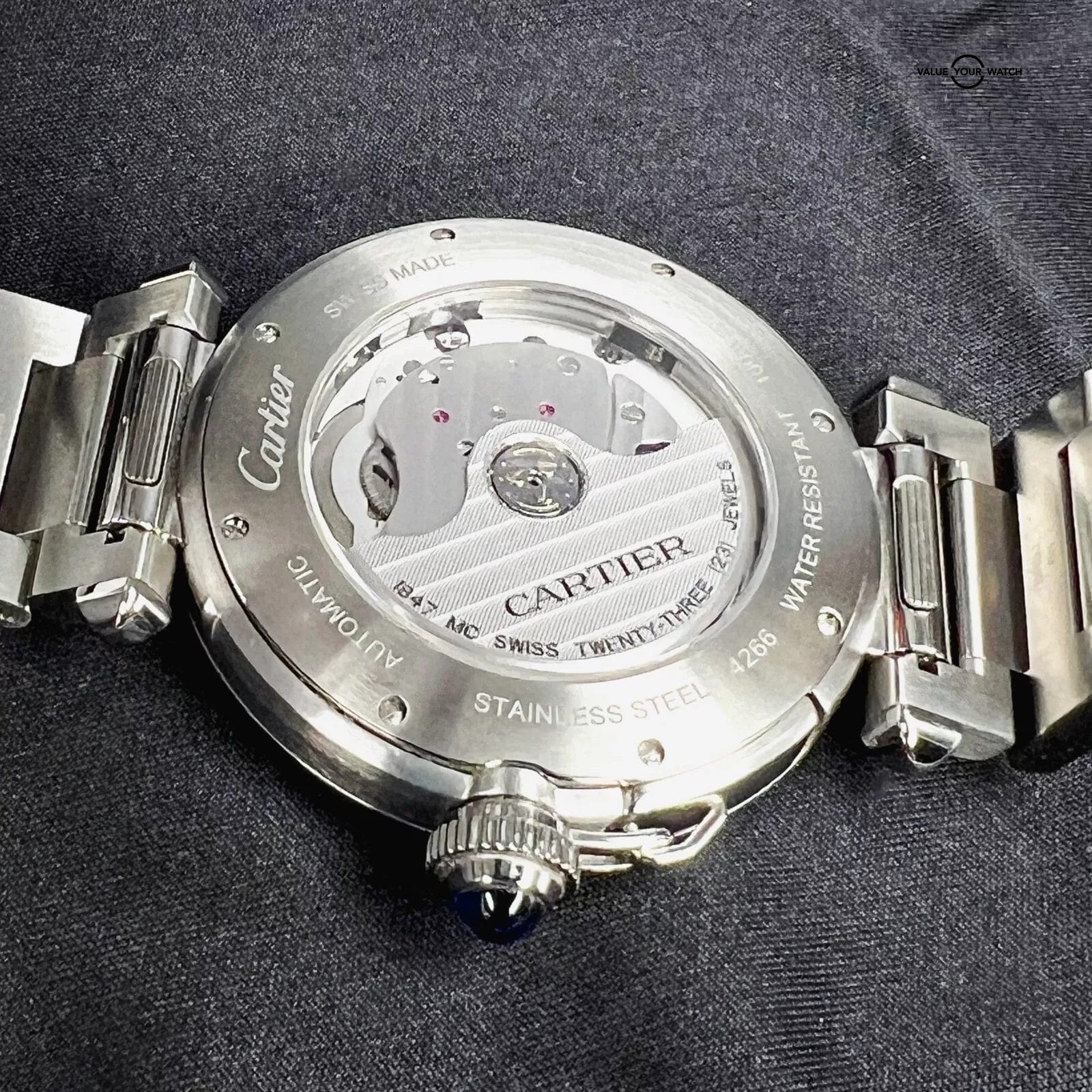 Cartier Pasha 41mm Anthracite Dial WAPA0026 Automatic Stainless Steel Watch Adrenaline Timepieces - Image 6