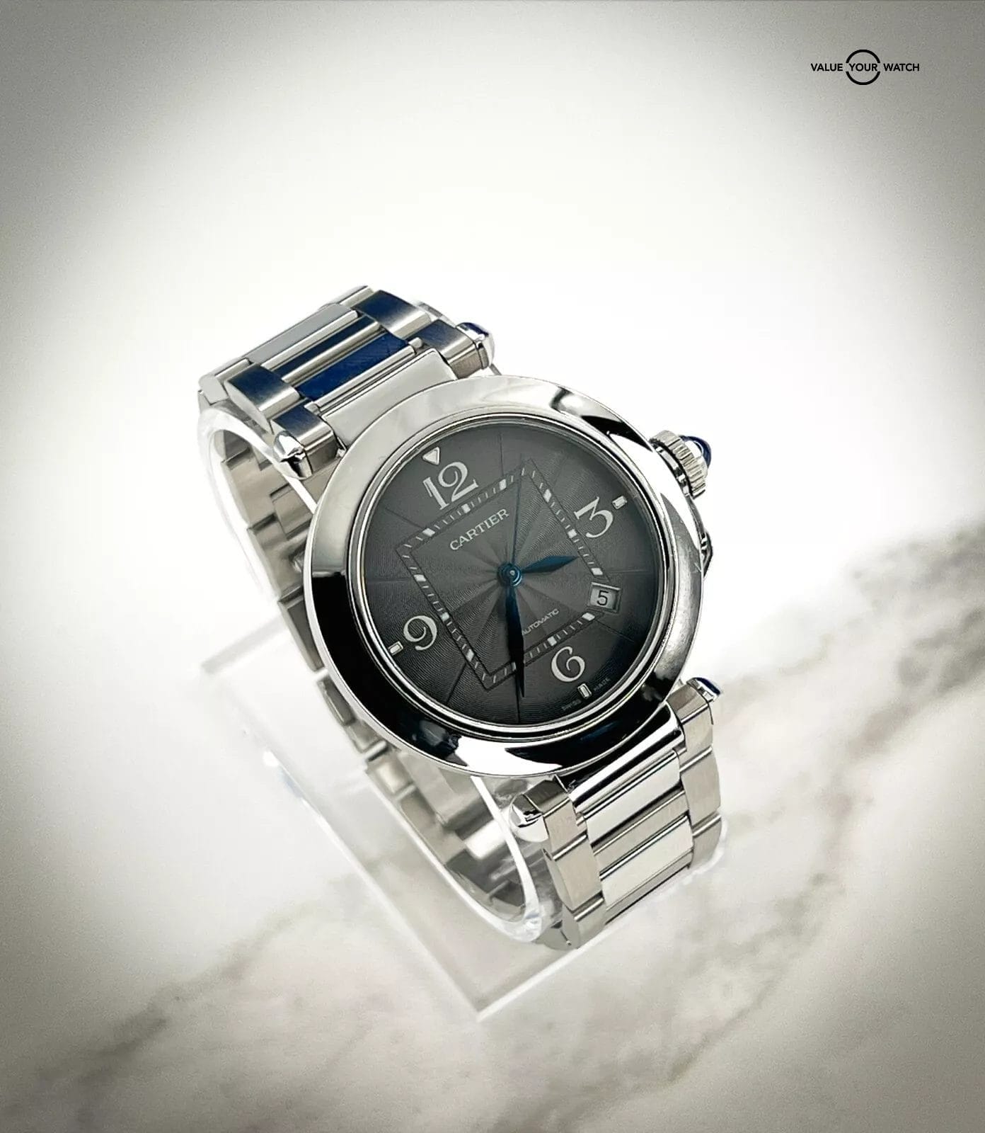 Cartier Pasha 41mm Anthracite Dial WAPA0026 Automatic Stainless Steel Watch Adrenaline Timepieces - Image 10