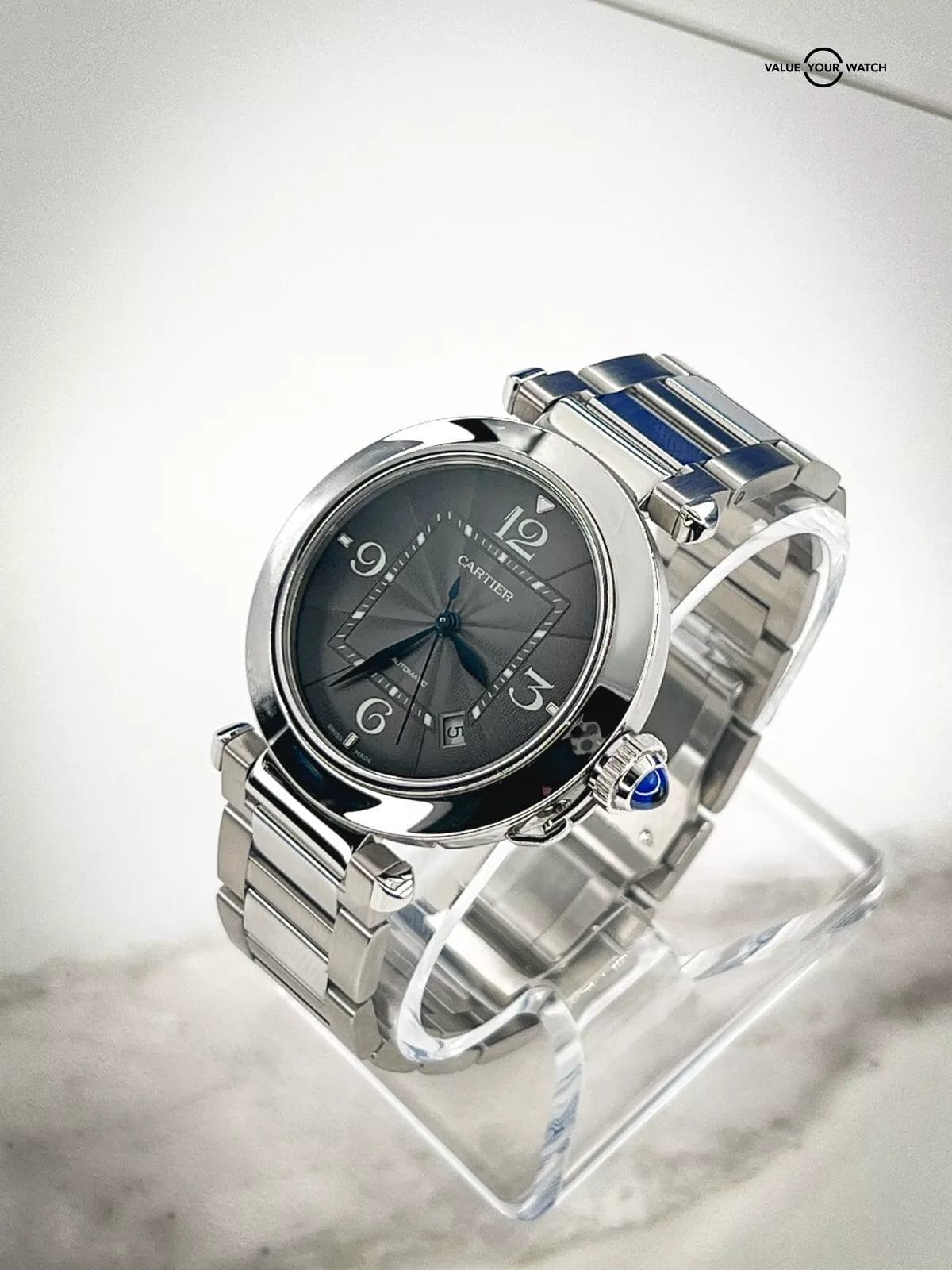 Cartier Pasha 41mm Anthracite Dial WAPA0026 Automatic Stainless Steel Watch Adrenaline Timepieces - Image 11