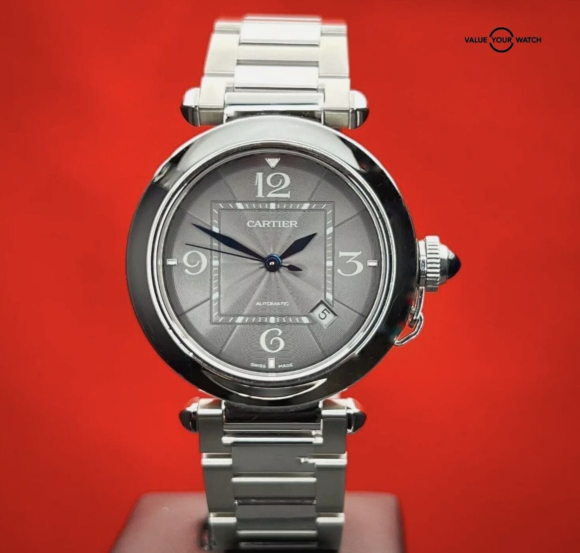 Cartier Pasha 41mm Anthracite Dial WAPA0026 Automatic Stainless Steel Watch Adrenaline Timepieces - Image 12