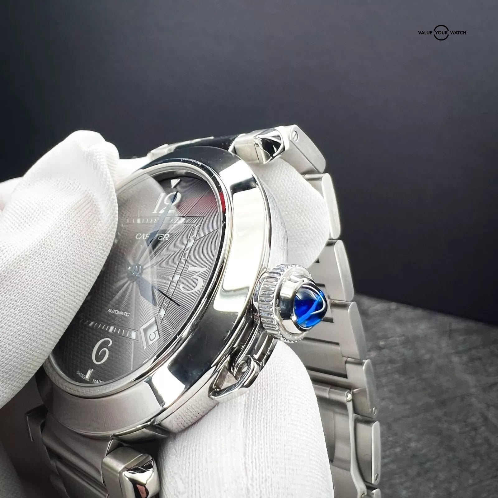 Cartier Pasha 41mm Anthracite Dial WAPA0026 Automatic Stainless Steel Watch Adrenaline Timepieces - Image 15