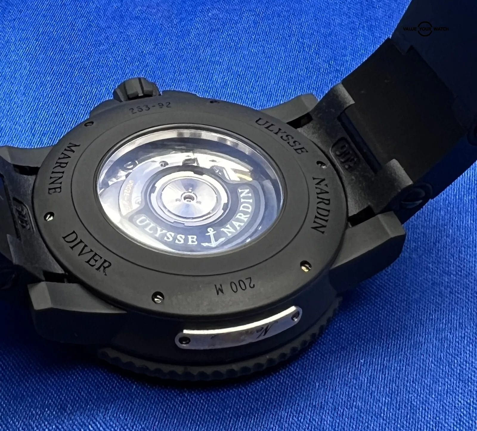 Ulysse Nardin Maxi Marine Diver Black Sea Yellow Rubber Clad Steel 45mm 263-92 - Image 5