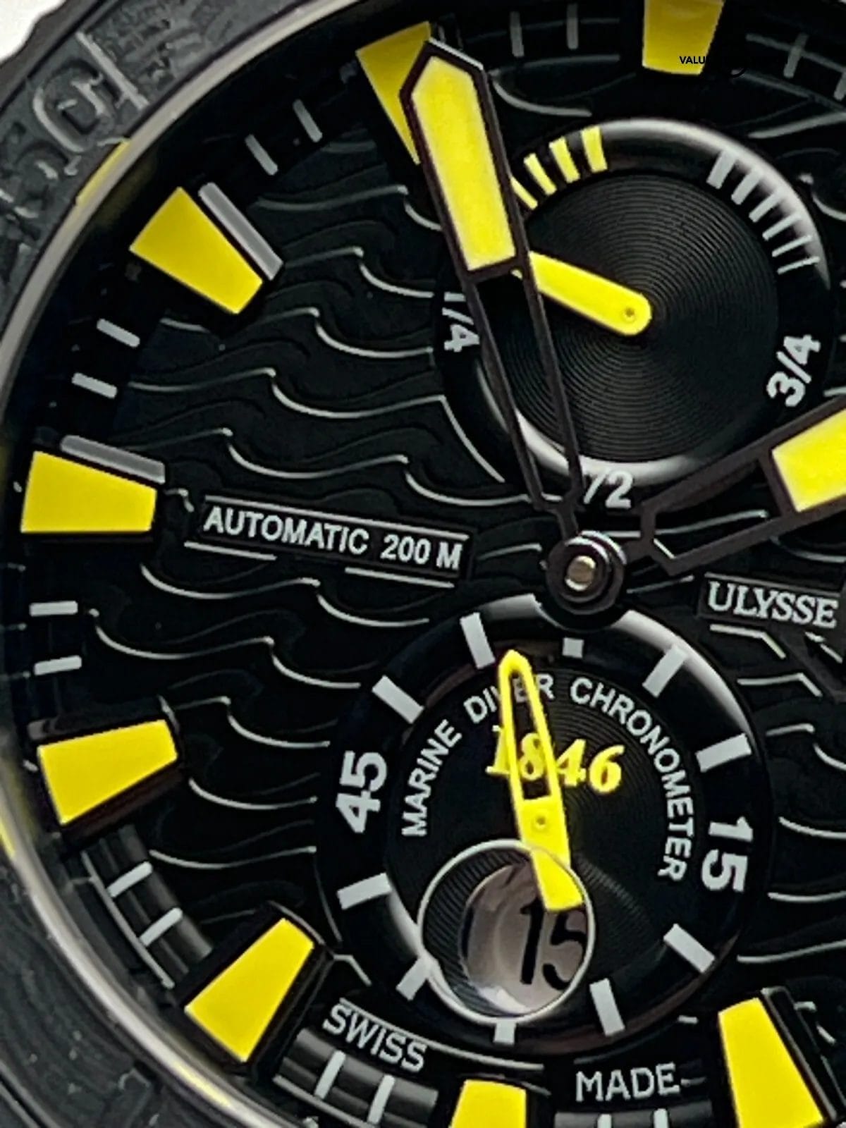 Ulysse Nardin Maxi Marine Diver Black Sea Yellow Rubber Clad Steel 45mm 263-92 - Image 6