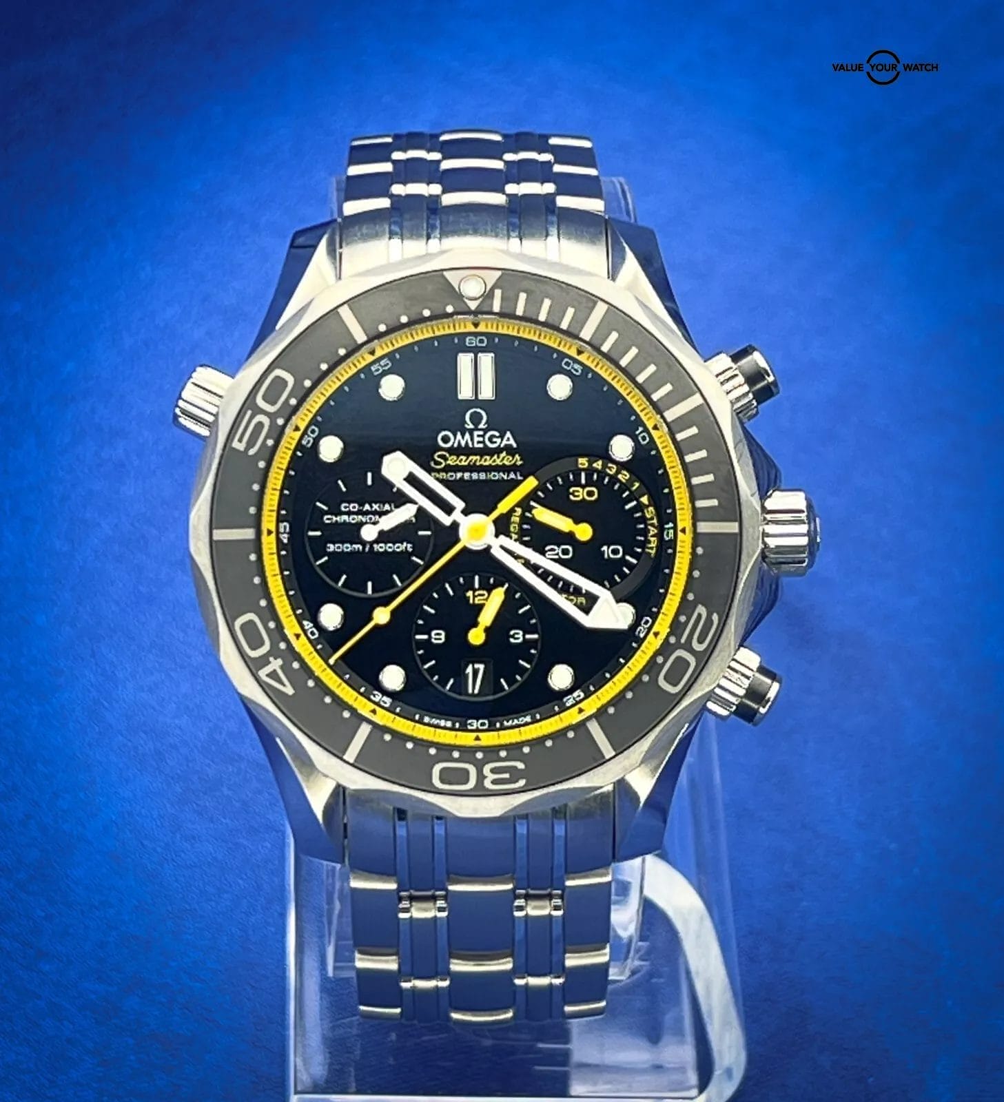 OMEGA Diver 300M Black Dial Men's Watch with Stainless Steel Bracelet Full Set - Image 2