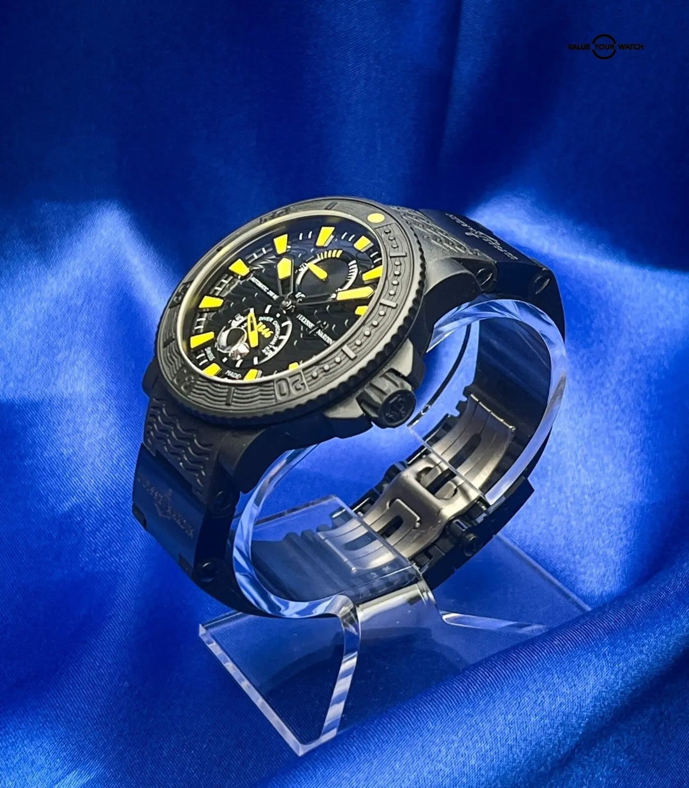 Ulysse Nardin Maxi Marine Diver Black Sea Yellow Rubber Clad Steel 45mm 263-92 - Image 10