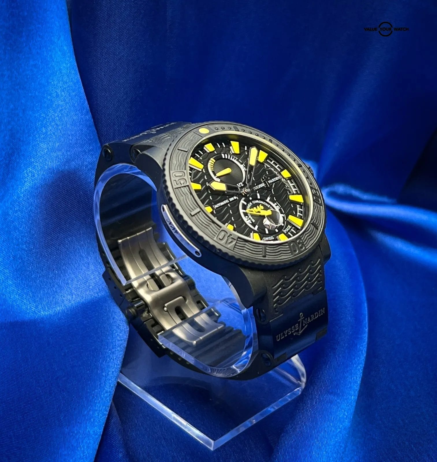 Ulysse Nardin Maxi Marine Diver Black Sea Yellow Rubber Clad Steel 45mm 263-92 - Image 11