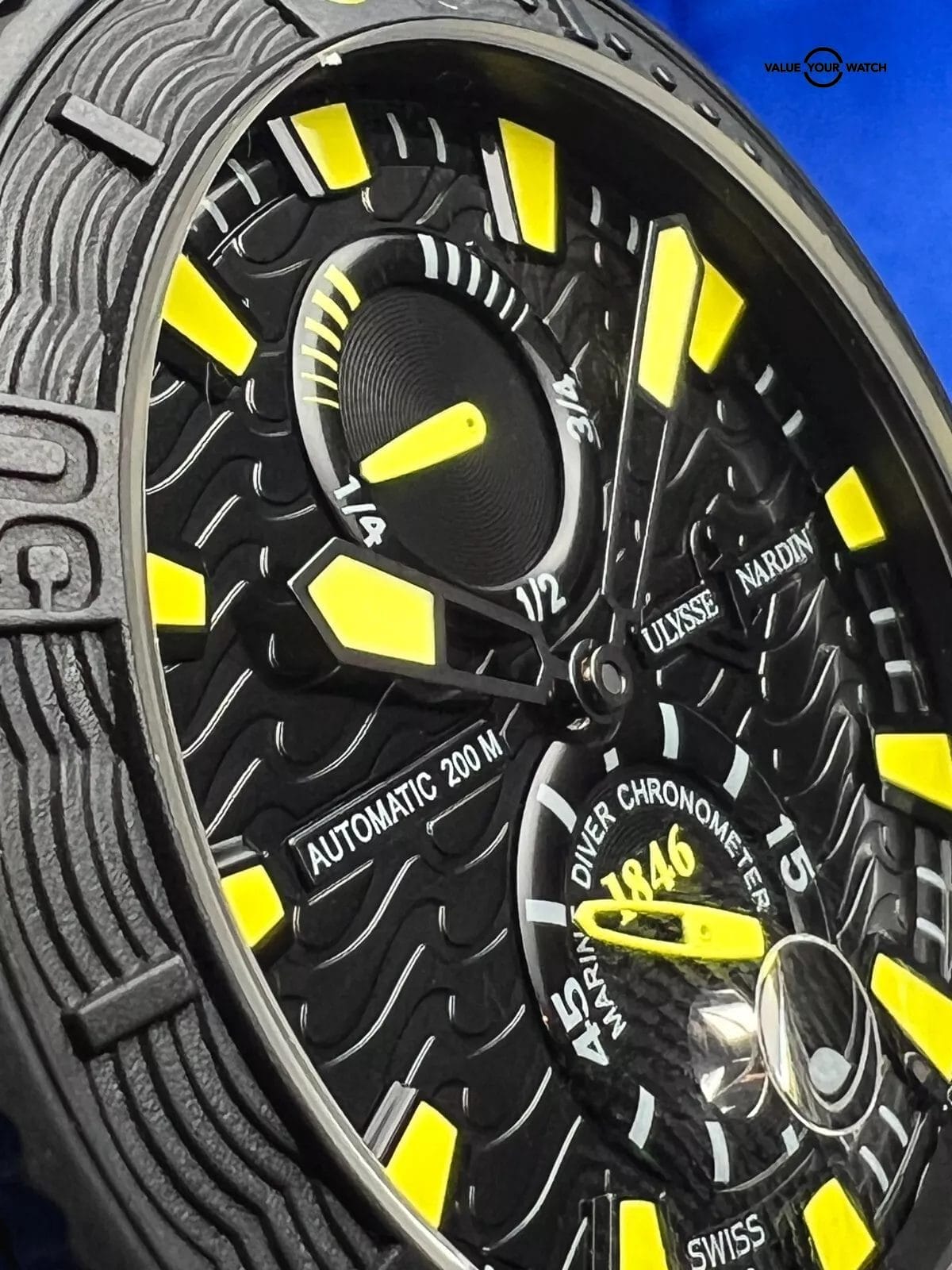 Ulysse Nardin Maxi Marine Diver Black Sea Yellow Rubber Clad Steel 45mm 263-92 - Image 13