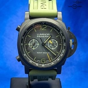 Panerai Luminor Chrono Carbotech Navy Seals Black Dial 44mm PAM01419 Full Set