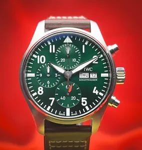 IWC Pilot's Watch Green Dial Chronograph Automatic Men's Watch - IW388103