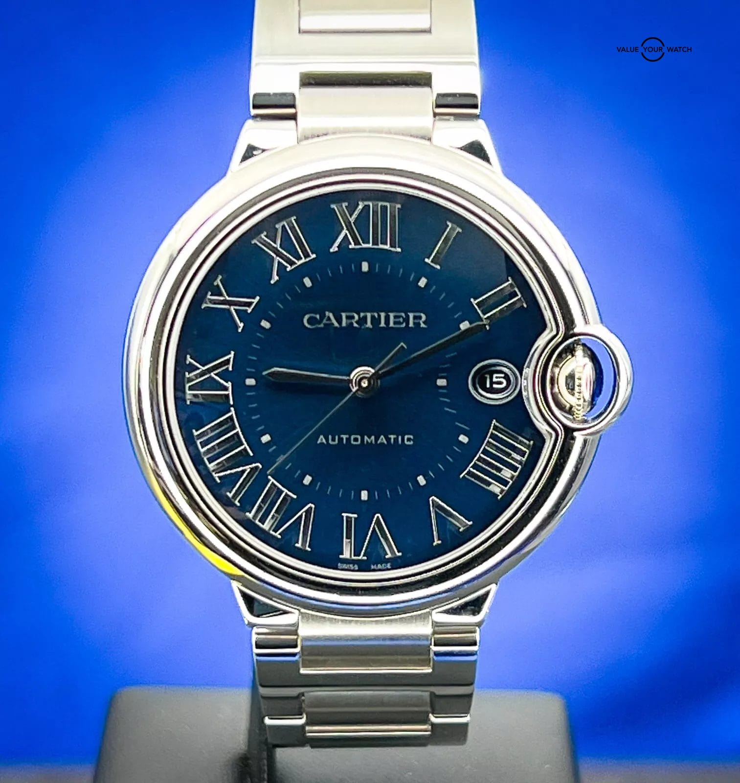 New Cartier Ballon Bleu Stainless Steel Automatic 40 mm Blue Dial Watch WSBB0061