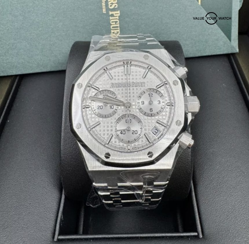 2023 Unworn Papers White Dial Audemars Piguet Royal Oak Chronograph 41mm 26240ST - Image 5