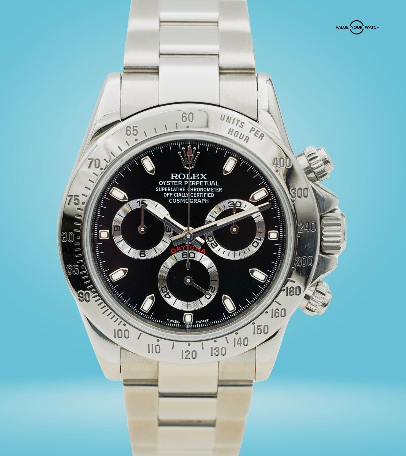 Rolex Daytona Cosmograph 116520 Black Dial Engraved 40mm BOXES/PAPERS!