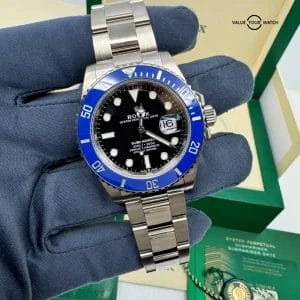MINT 2021 Rolex Submariner Cookie Monster 126619LB 41mm White Gold Blue Bezel
