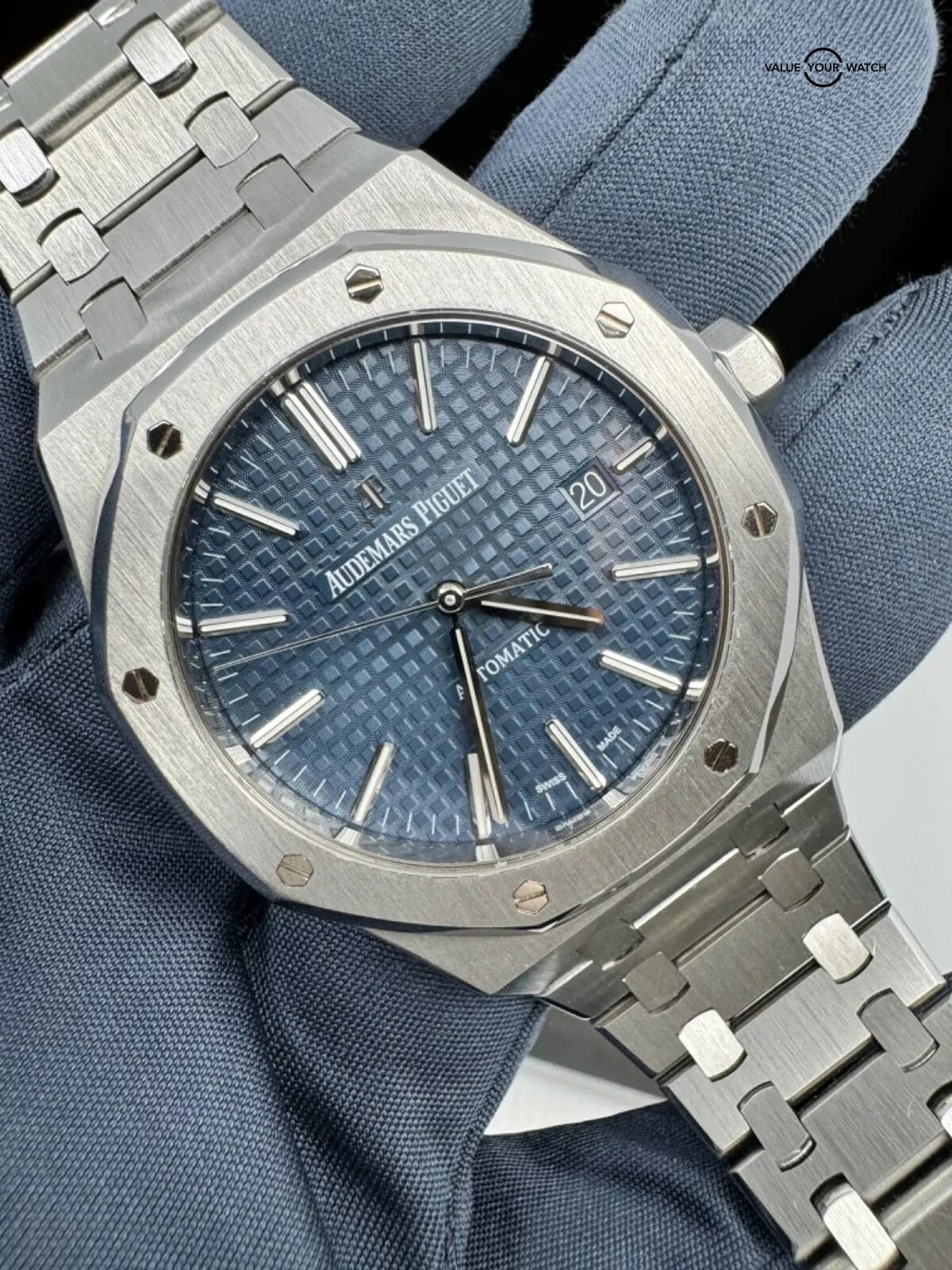 2015 Box Papers Blue Dial Audemars Piguet Royal Oak 41mm Steel 15400ST - Image 3