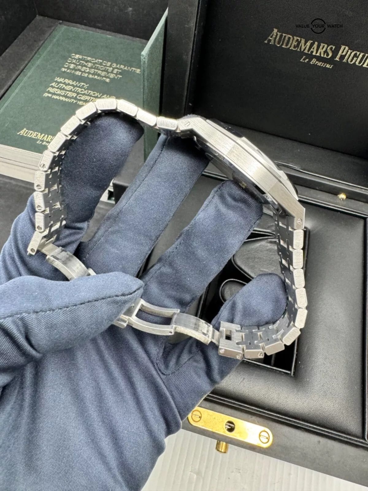 2015 Box Papers Blue Dial Audemars Piguet Royal Oak 41mm Steel 15400ST - Image 9