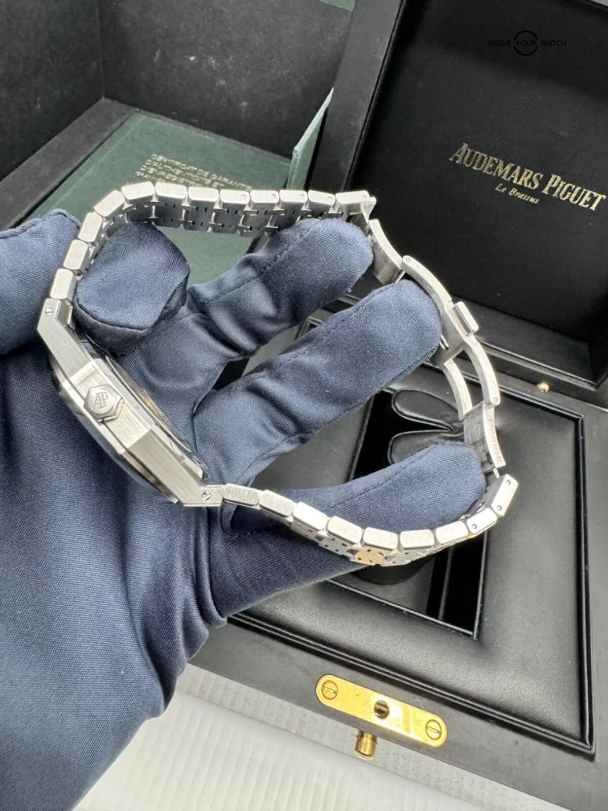 2015 Box Papers Blue Dial Audemars Piguet Royal Oak 41mm Steel 15400ST - Image 10