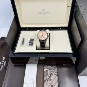 2022 Box Papers MINT Patek Philippe Perpetual Calendar White Gold Salmon Dial