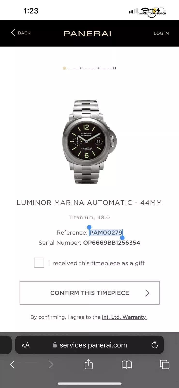 Panerai Luminor Marina Titanium 44MM Automatic PAM00279 - Image 12
