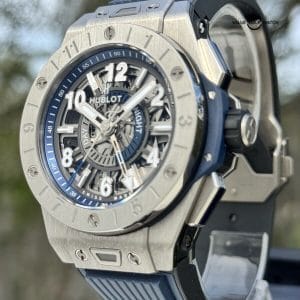 Hublot Big Bang Unico GMT Titanium Blue – 2022 Full set Under Warranty
