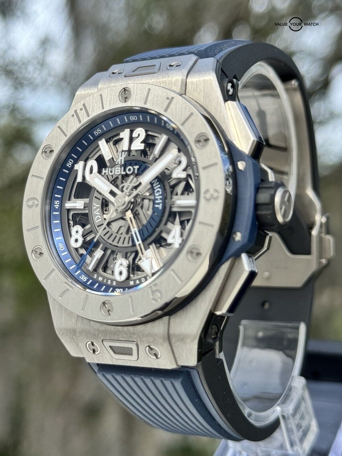 Hublot Big Bang Unico GMT Titanium Blue - 2022 Full set Under Warranty