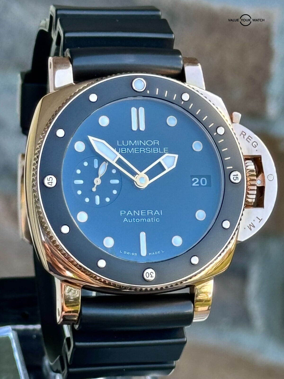 Panerai submersible 42mm rose gold best sale