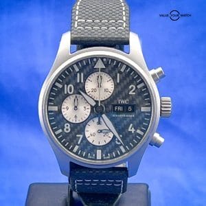 IWC Pilots AMG Titanium Automatic 43 mm Carbon Fiber Chronograph Watch IW377903