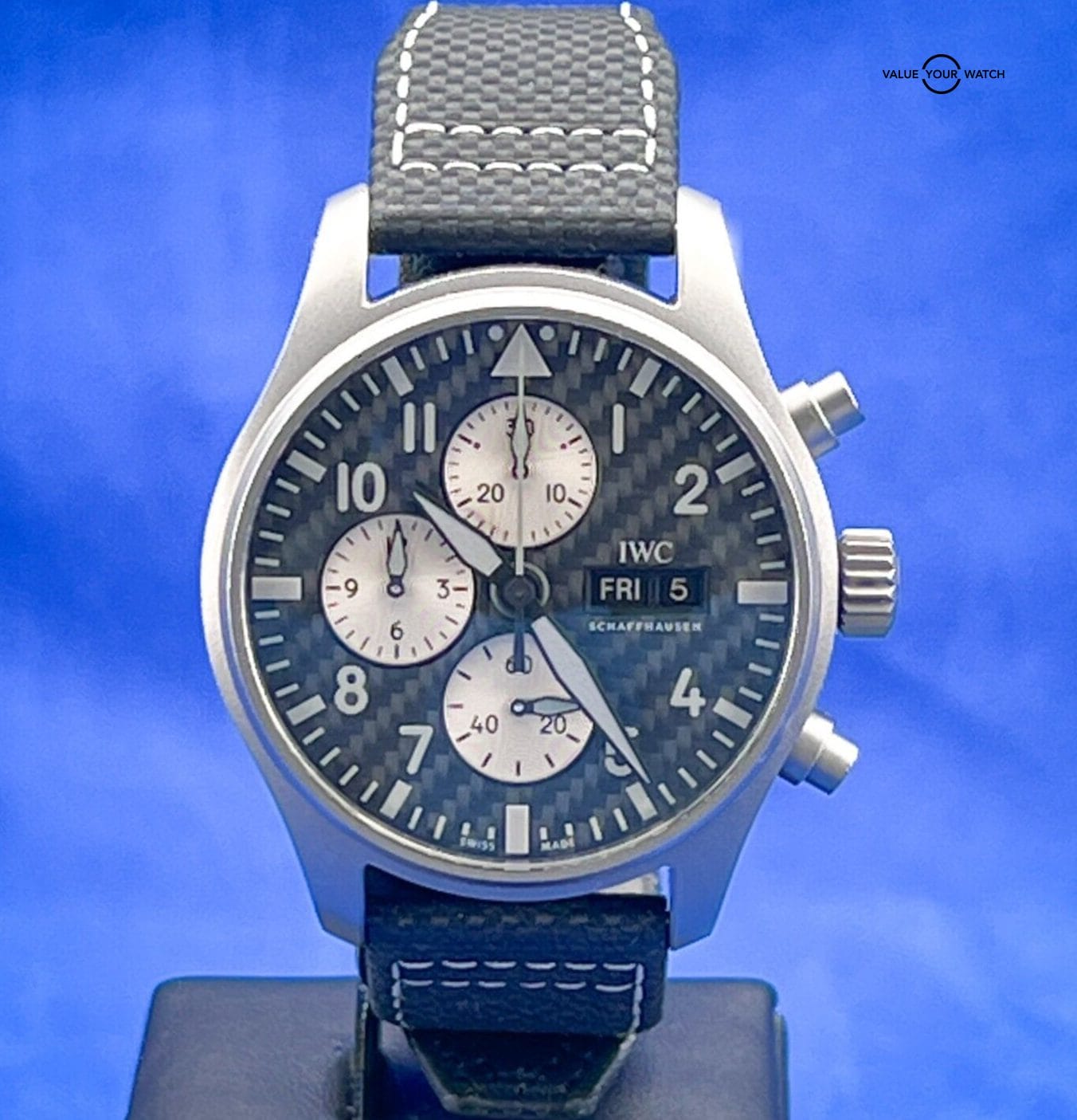 IWC Pilots AMG Titanium Automatic 43 mm Carbon Fiber Chronograph Watch IW377903