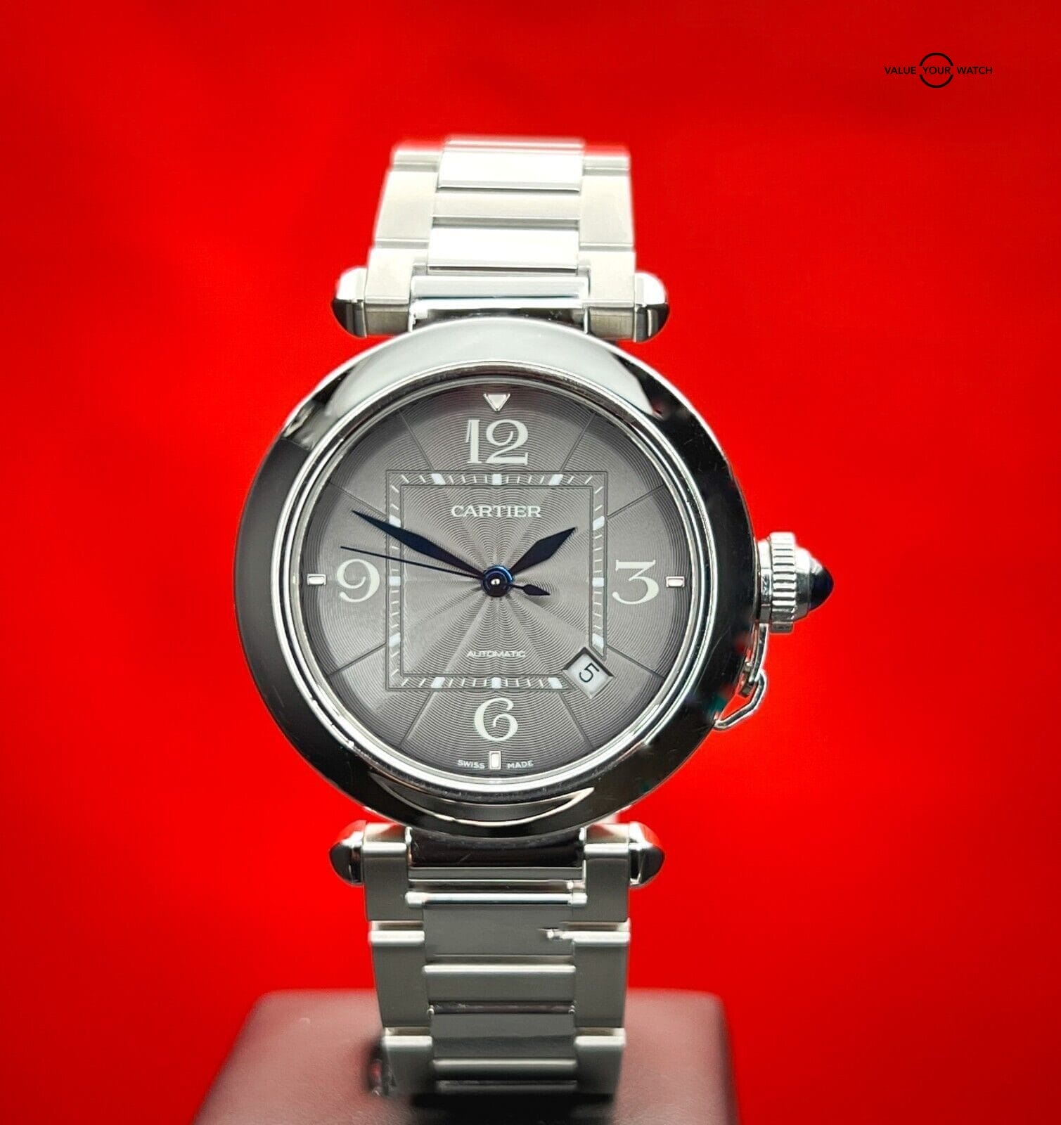 Cartier Pasha 41mm Anthracite Dial WAPA0026 Automatic Stainless Steel Watch
