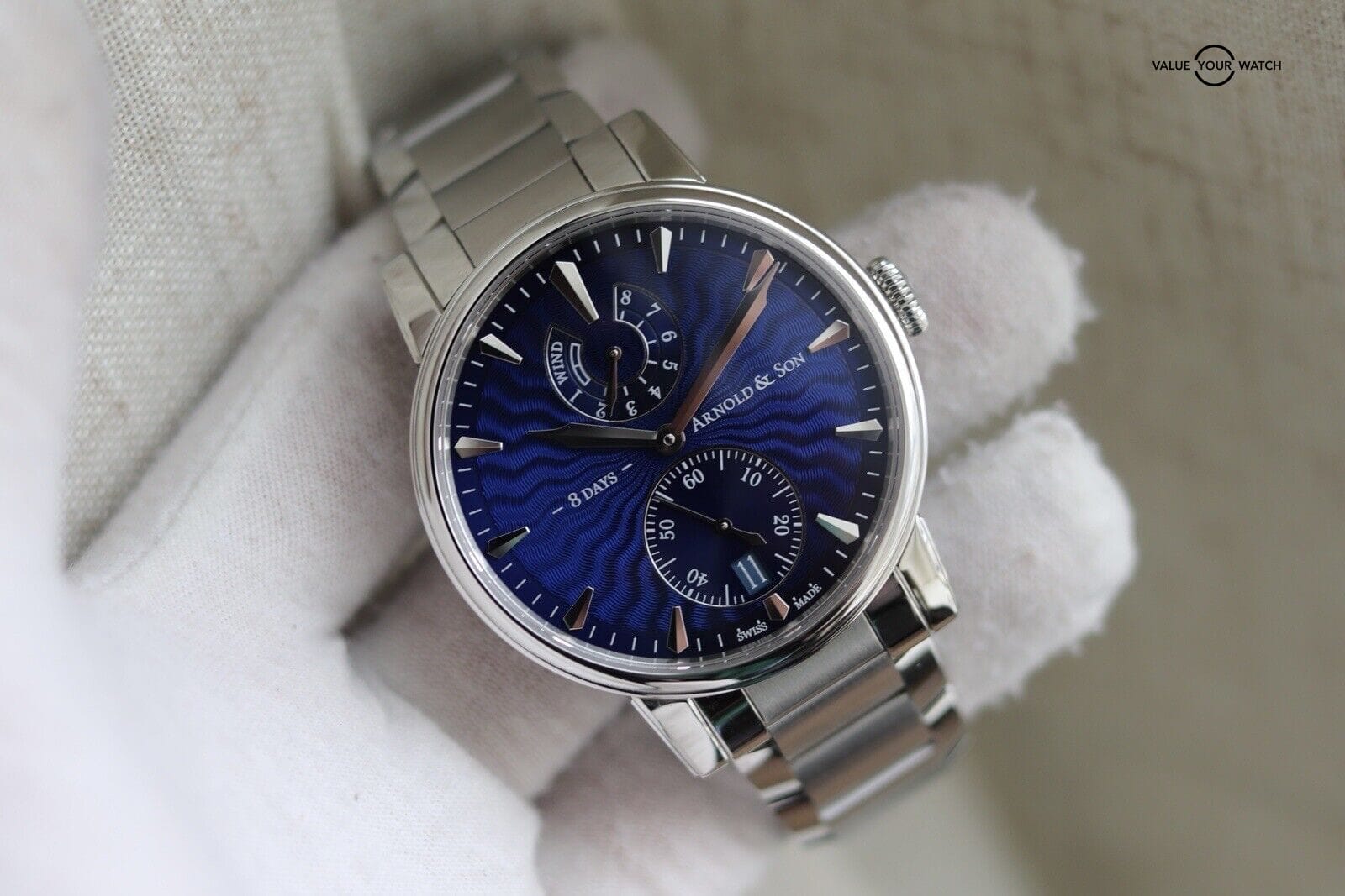 Arnold & Son 8 Days Royal Navy | 1EDAS.U01A | Box & Papers | Blue Dial