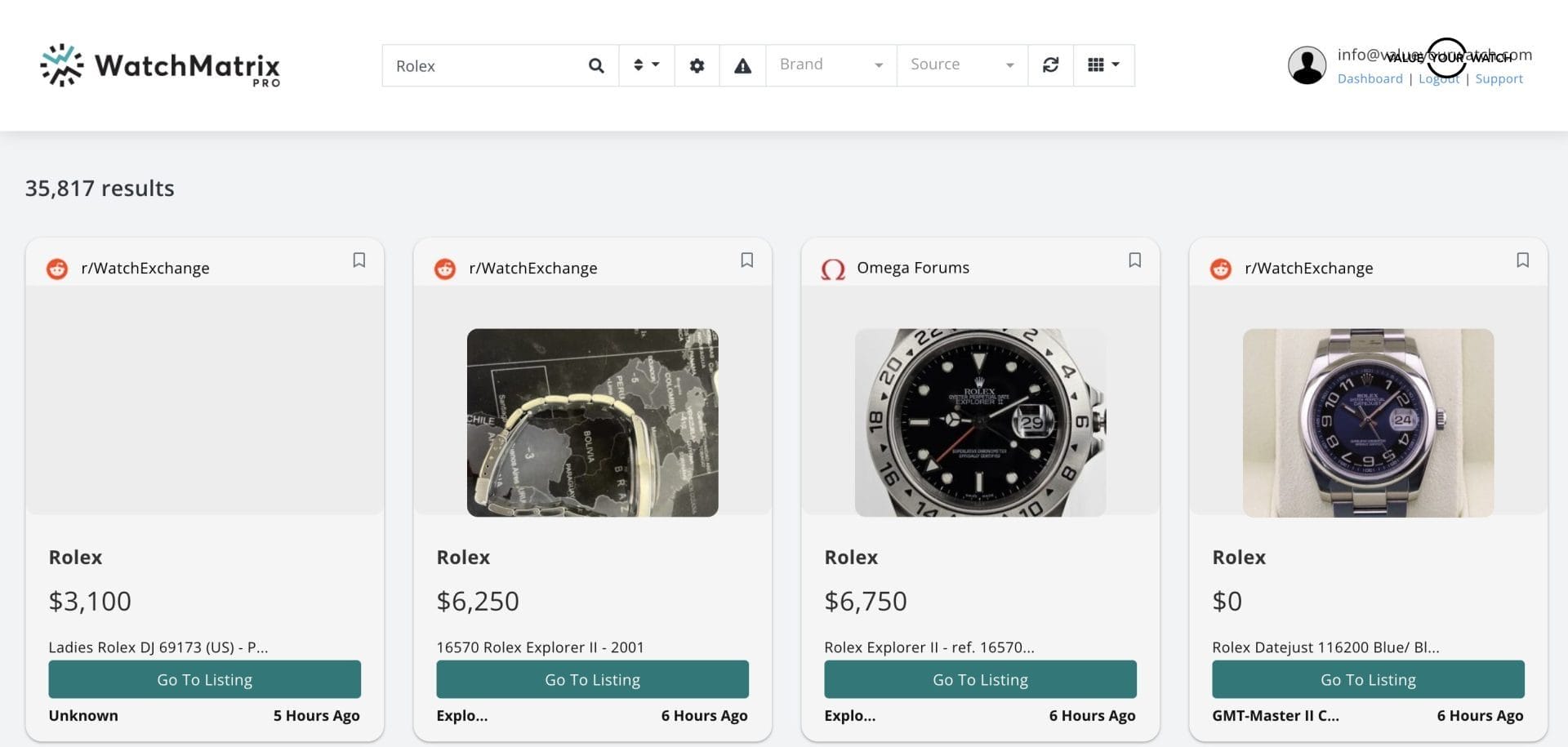 WatchMatrix Pro Search