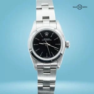 2005 ROLEX Oyster Perpetual 76080 24mm Stainless Steel Black Dial!