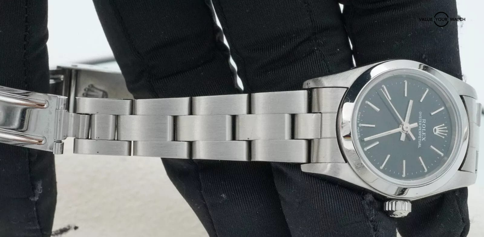 2005 ROLEX Oyster Perpetual 76080 24mm Stainless Steel Black Dial! - Image 9