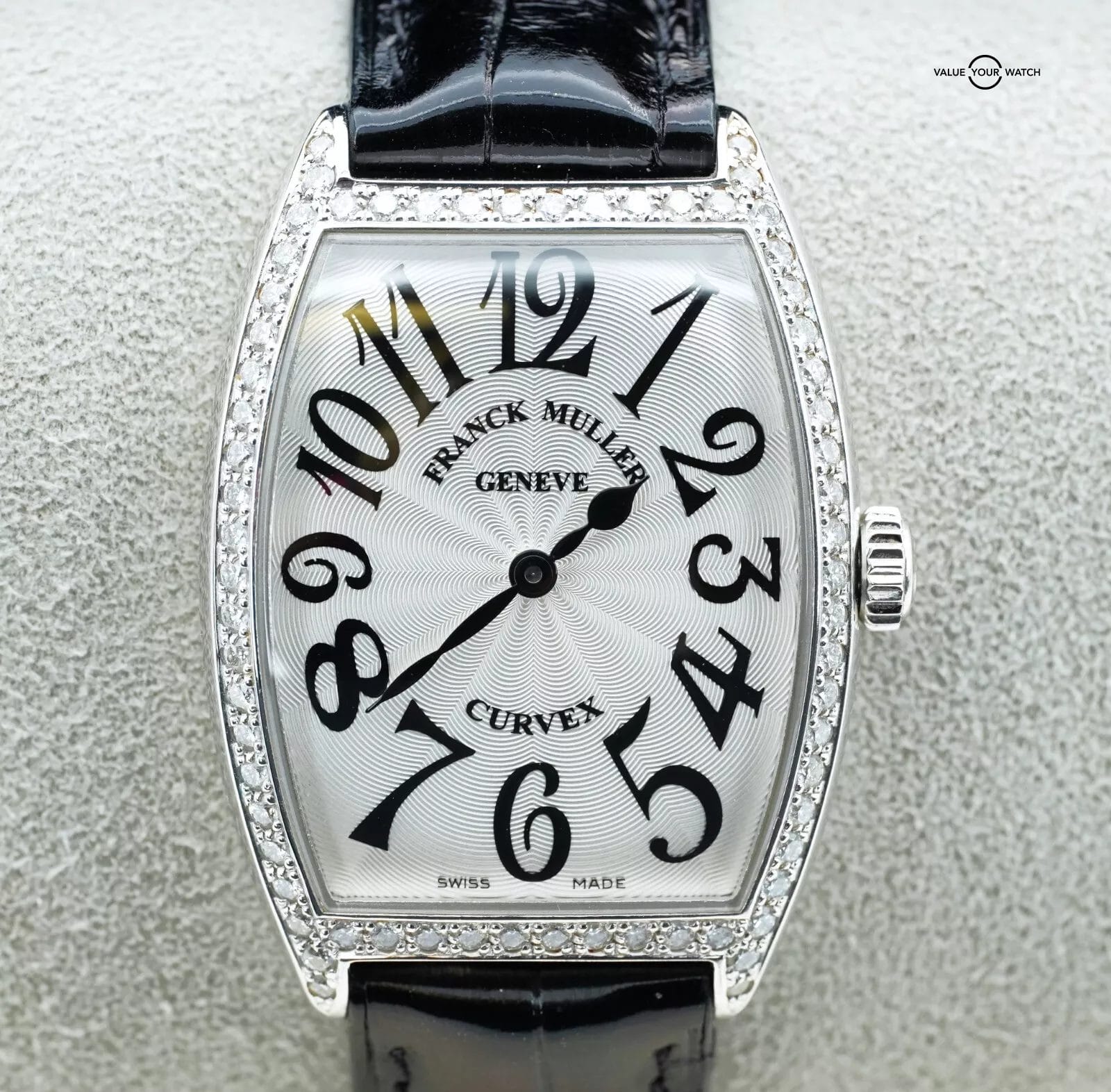 FRANCK MULLER Cintree Curvex Quartz Unisex Diamond Bezel Silver Dial BOX/PAPERS! - Image 2
