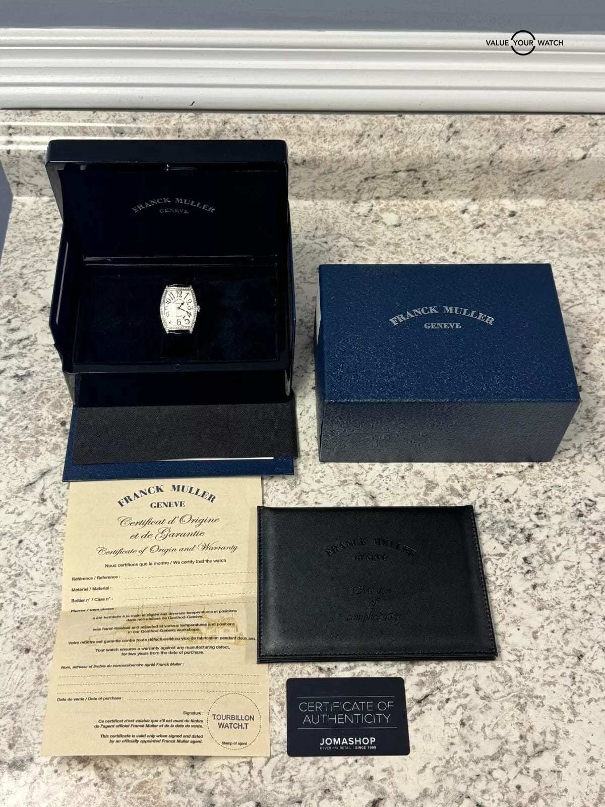 FRANCK MULLER Cintree Curvex Quartz Unisex Diamond Bezel Silver Dial BOX/PAPERS! - Image 3