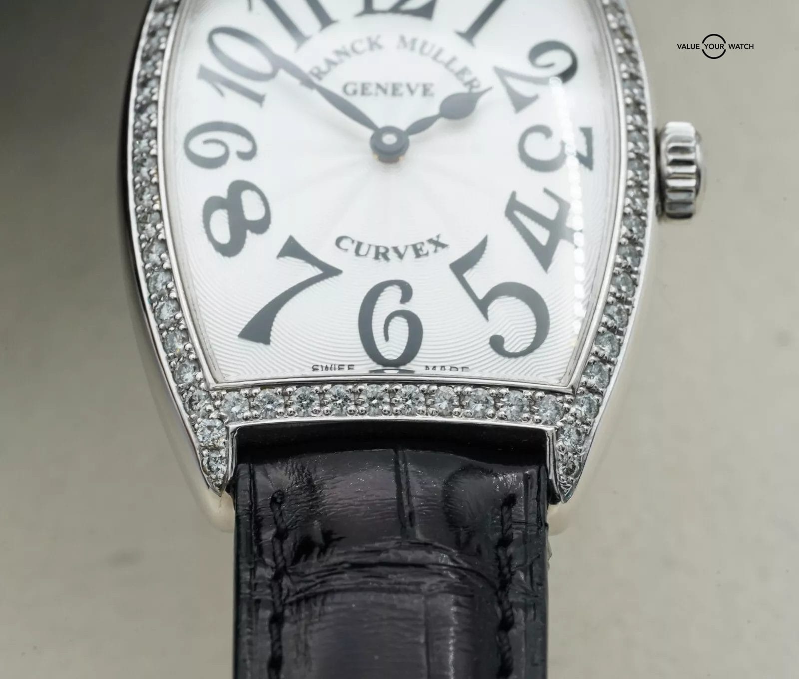 FRANCK MULLER Cintree Curvex Quartz Unisex Diamond Bezel Silver Dial BOX/PAPERS! - Image 6