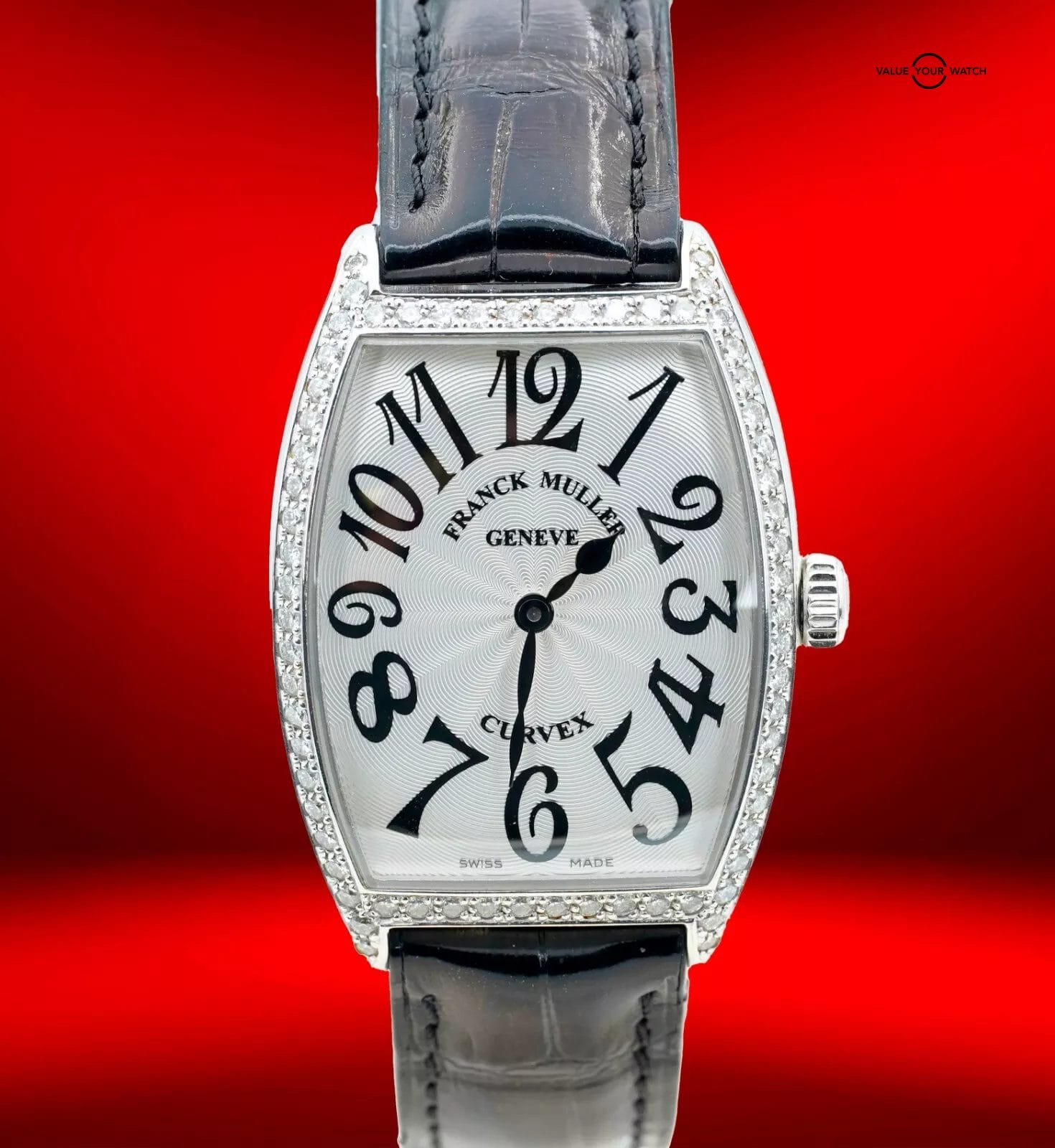 FRANCK MULLER Cintree Curvex Quartz Unisex Diamond Bezel Silver Dial BOX/PAPERS! - Image 7