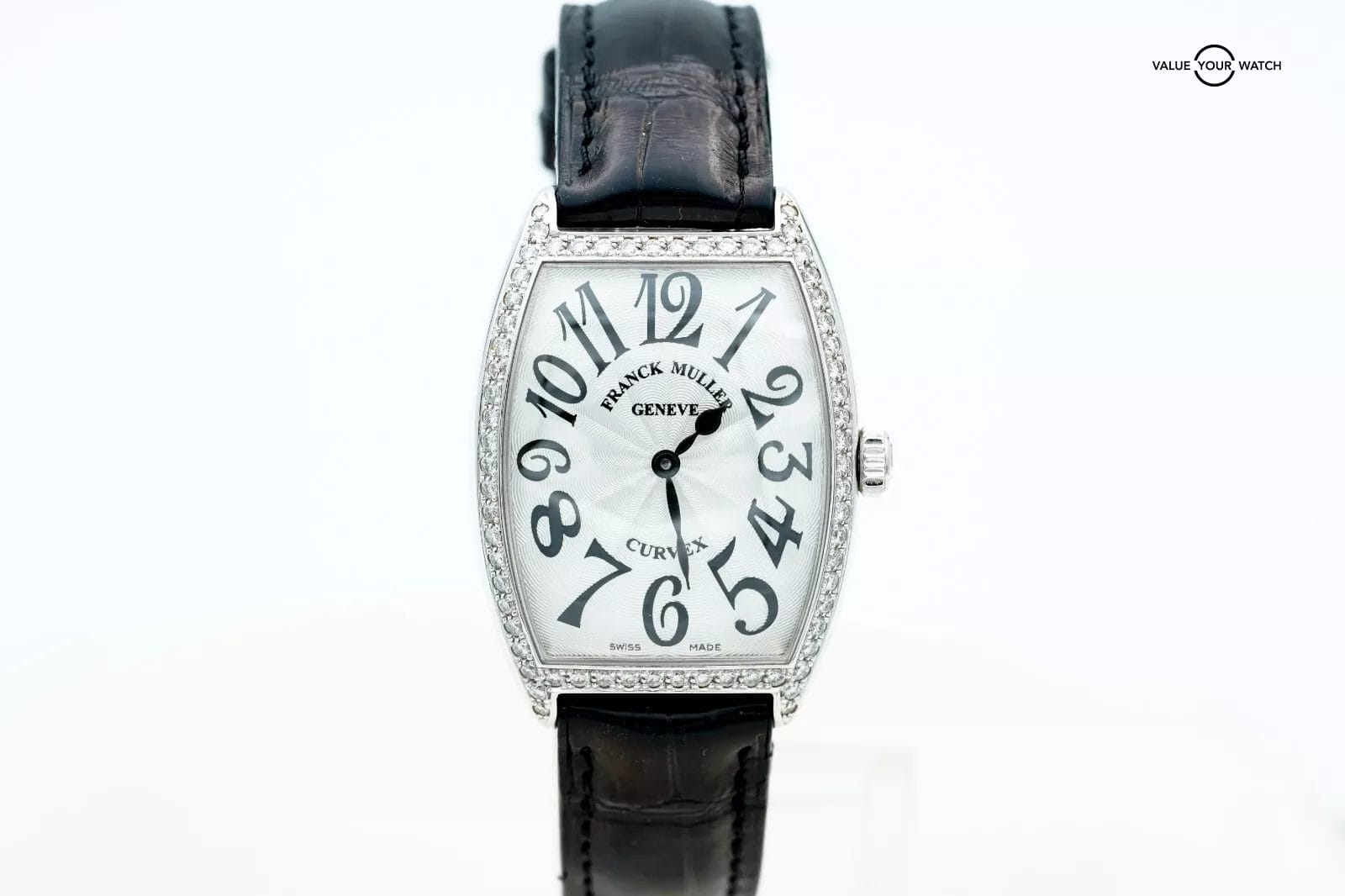 FRANCK MULLER Cintree Curvex Quartz Unisex Diamond Bezel Silver Dial BOX/PAPERS! - Image 8