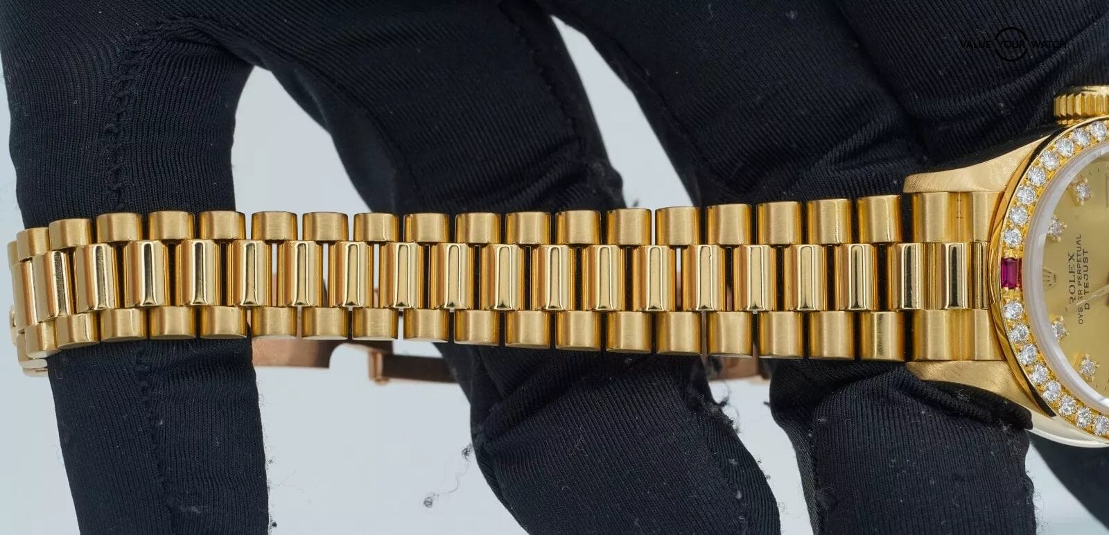 ROLEX Ladies Datejust President 69068 Diamond Dial and Diamond Ruby Bezel! - Image 7