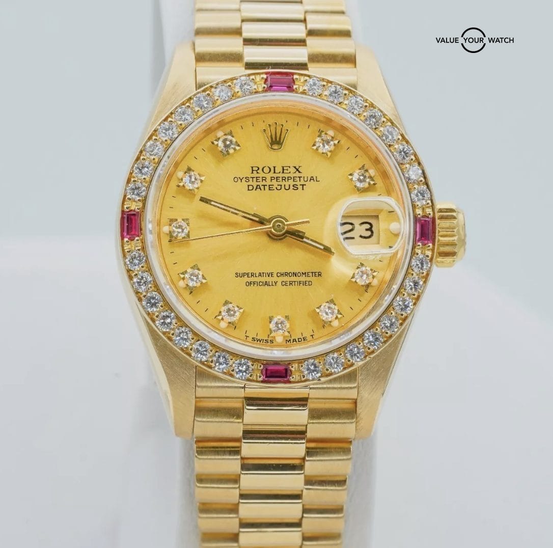 ROLEX Ladies Datejust President 69068 Diamond Dial and Diamond Ruby Bezel! - Image 16