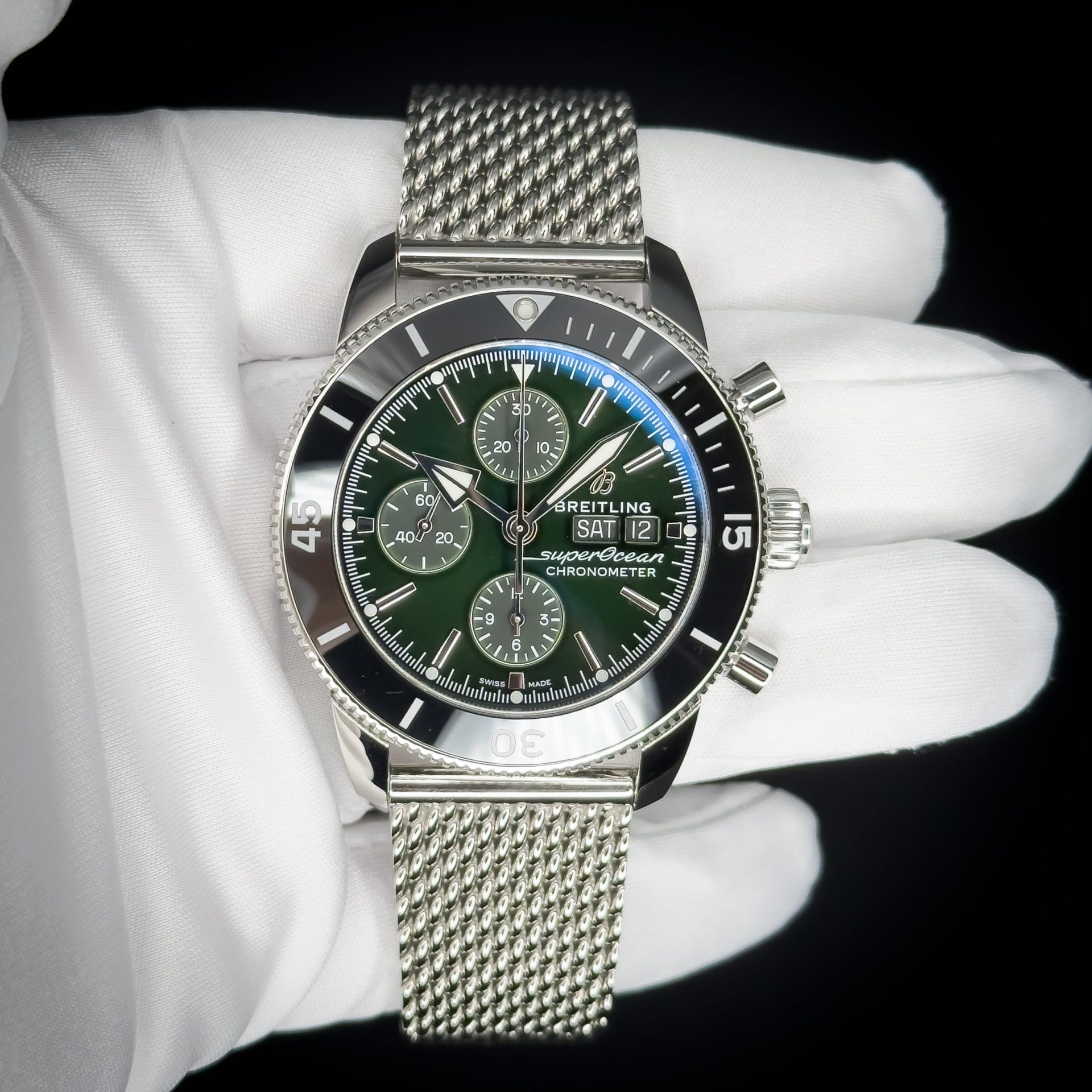 Breitling SuperOcean Heritage Chronograph Green A13313121L1S1 - Image 6