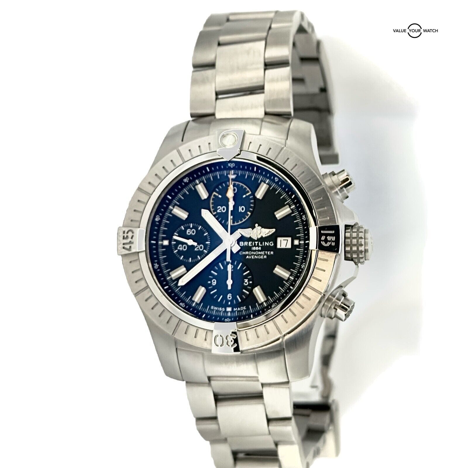 Breitling Avenger Automatic Chronograph 45 Black Face Mens Watch A13317