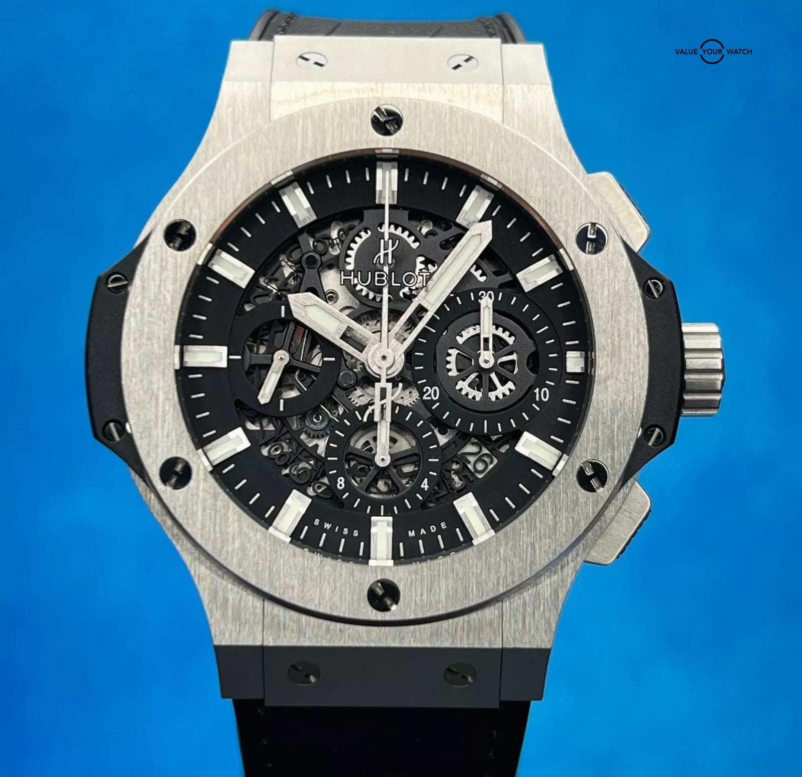 Hublot Big Bang Aero Bang Skeleton Dial Men's Black Watch - 311.SX