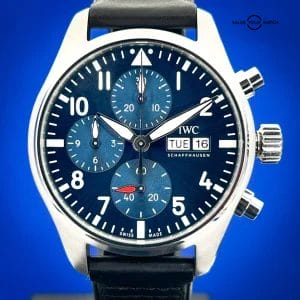 IWC Pilot’s Watch Blue Dial Men’s Chronograph w/Box and Papers IW388101