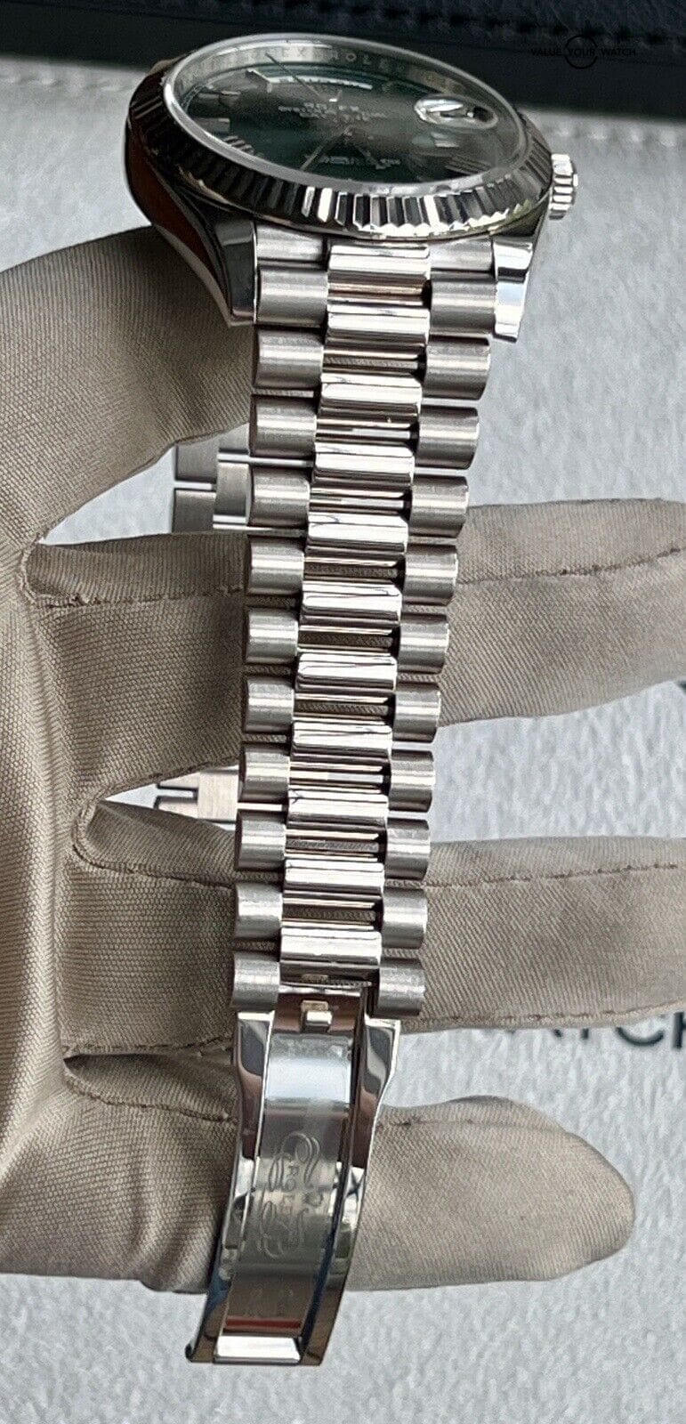 Rolex Day Date 228239 Olive Dial White Gold 40mm Men's Watch Box And Papers - Image 5