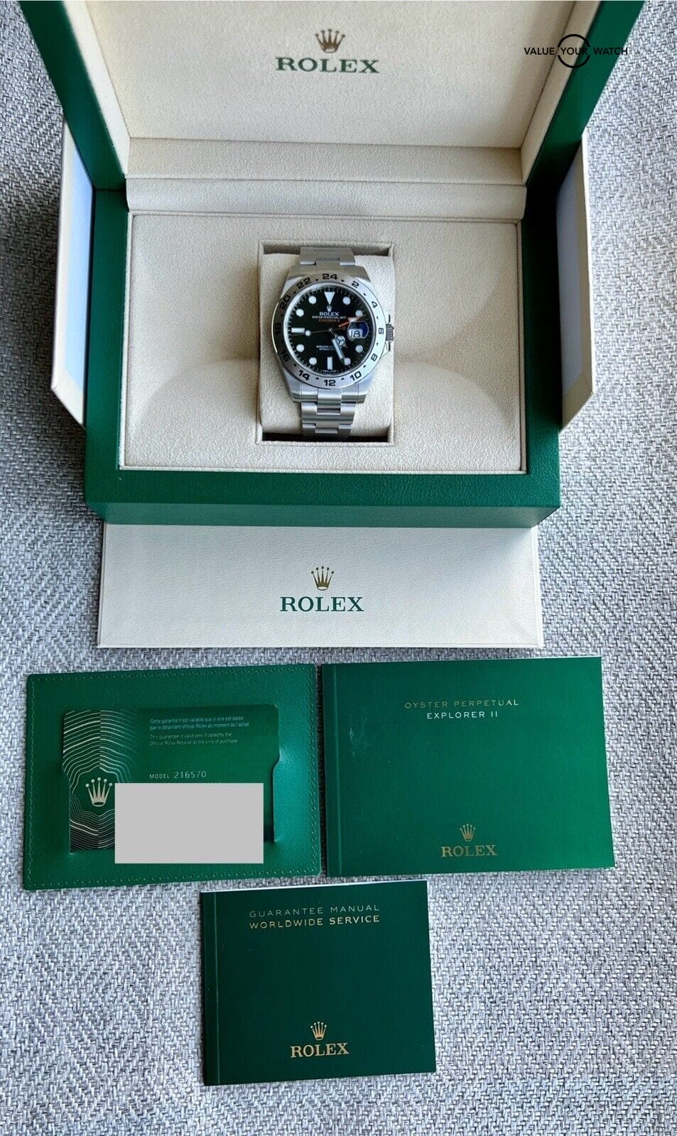 Rolex Explorer 216570 Oyster Bracelet Complete Set Mint Condition - Image 2