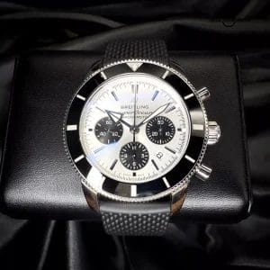 Breitling Superocean Heritage II B01 44mm Silver Chrono AB0162 Full Set 3 Straps
