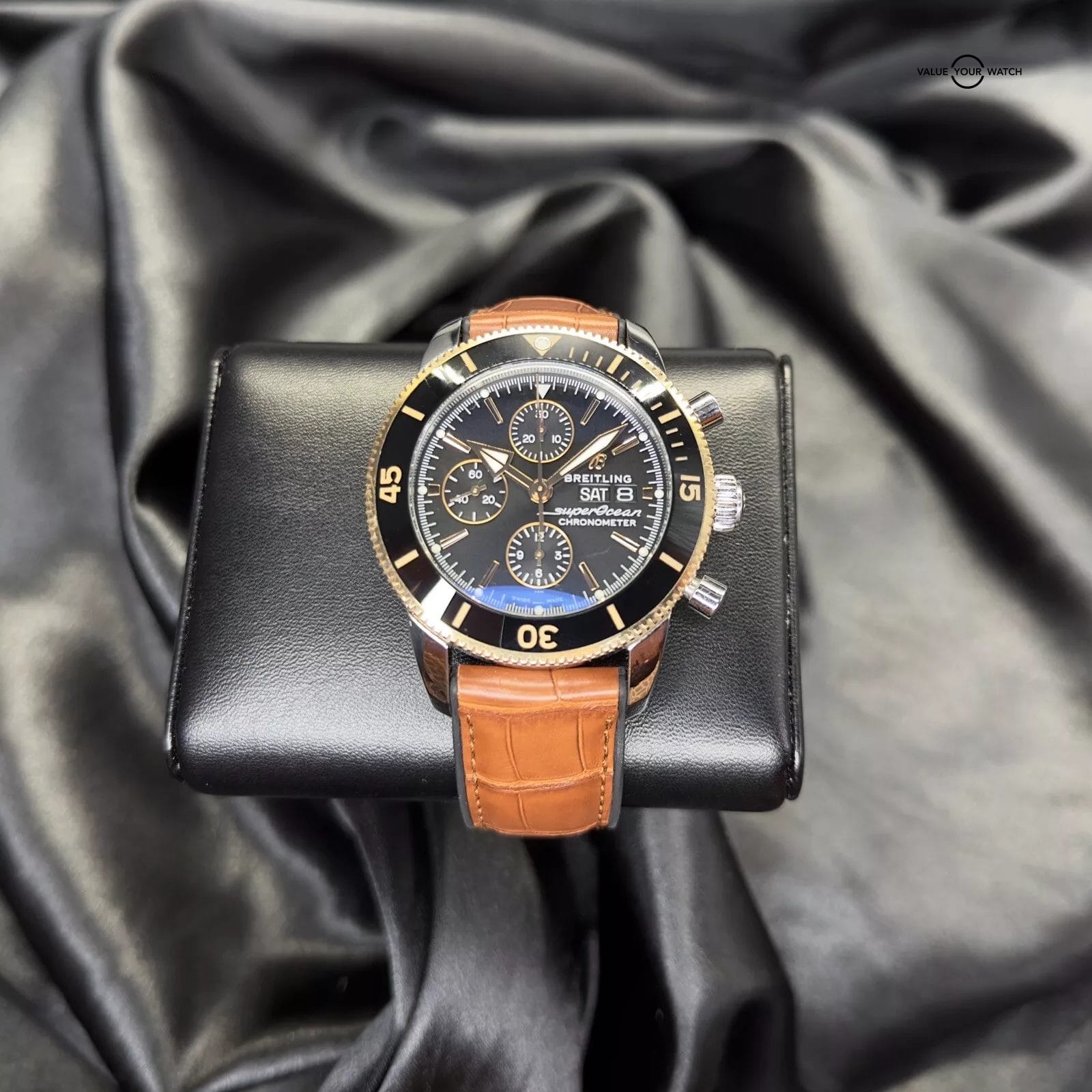 Breitling Superocean Heritage II 44mm Red Gold Chrono U13313 Full Set w 3 Straps - Image 2